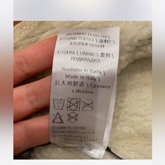 Luxurious GIL SANTUCCI studs faux shearling jacket M ptp 18.5 - Picture 7 of 10